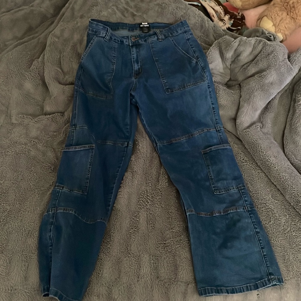 Dark blue cargo jeans